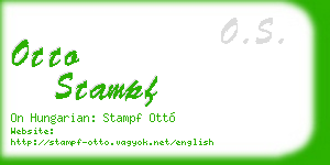 otto stampf business card