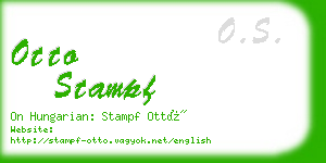 otto stampf business card